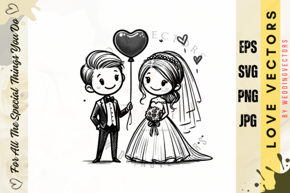 C3996: Modern Love Vectors for Wedding Branding