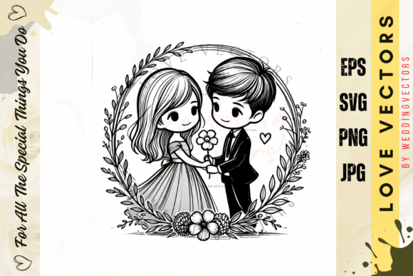 Elegant Floral Vectors for Wedding & Love Designs