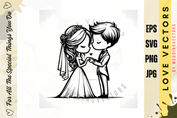 Elegant Wedding Couple & Love Vectors for Designers
