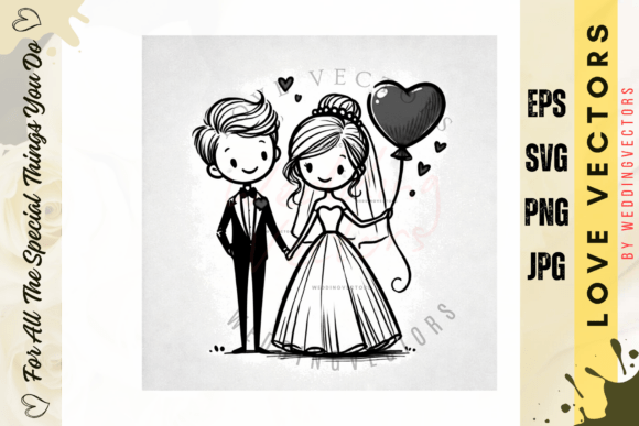 Elegant Wedding Couple & Love Vectors for Modern Design