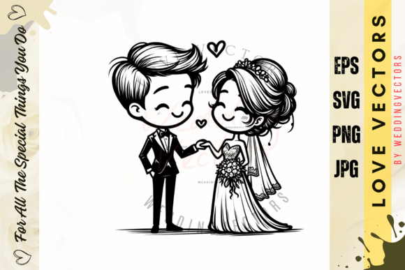 Elegant Wedding Vectors: The C3889 Collection for Designers