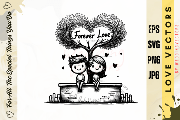 Elevate Your Designs with Wedding Couple and Love Vectors - C420