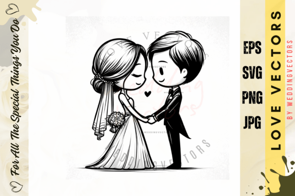 Wedding Couple and Love Vectors - C4088