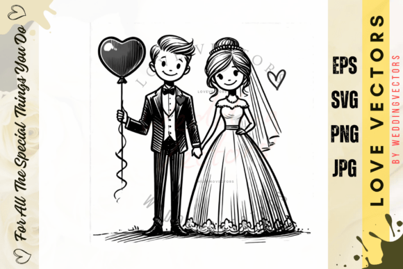 Wedding Couple and Love Vectors - C4161: A Designer's Guide