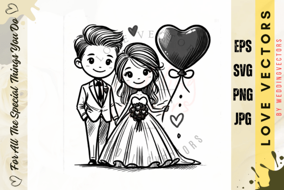 Wedding Couple and Love Vectors - C4199: A Designer's Guide
