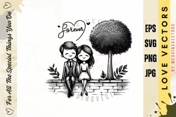 Wedding Couple and Love Vectors - C424: A Design Masterpiece