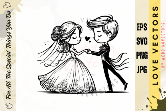 Wedding Couple & Love Vectors: C3933 Design Assets
