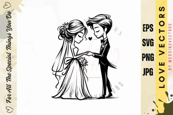Wedding Couple & Love Vectors: C4172 Design Assets