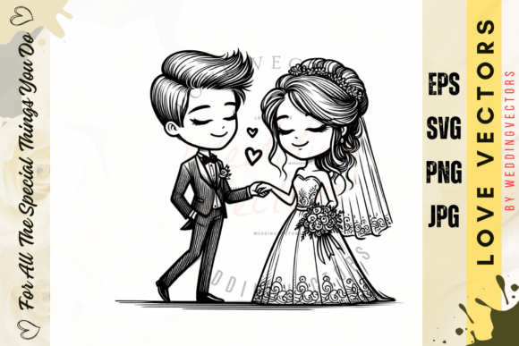 Wedding Couple & Love Vectors: Elevating Design Elegance